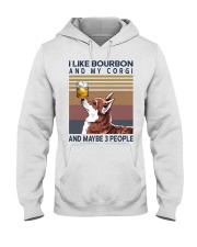 Bourbon and Corgi Hooded Sweatshirt thumbnail