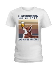 Bourbon and Corgi Ladies T-Shirt thumbnail