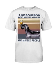 Bourbon and Miniature Schnauzer Premium Fit Mens Tee thumbnail