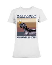 Bourbon and Miniature Schnauzer Premium Fit Ladies Tee thumbnail