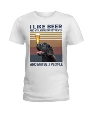 beer and Black Labrador Ladies T-Shirt thumbnail