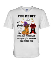 PISS ME OFF Doberman Pinscher V-Neck T-Shirt thumbnail