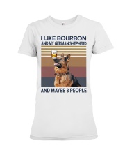 Bourbon and German Shepherd Premium Fit Ladies Tee thumbnail