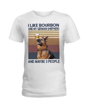 Bourbon and German Shepherd Ladies T-Shirt thumbnail