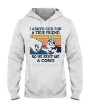 true friend CORGI Hooded Sweatshirt front
