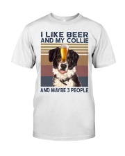 I LIKE BEER AND COLLIE Premium Fit Mens Tee thumbnail