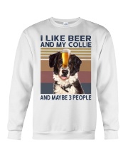 I LIKE BEER AND COLLIE Crewneck Sweatshirt thumbnail