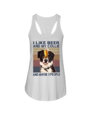 I LIKE BEER AND COLLIE Ladies Flowy Tank thumbnail