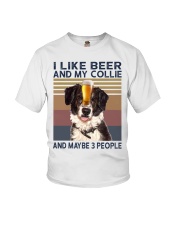 I LIKE BEER AND COLLIE Youth T-Shirt thumbnail