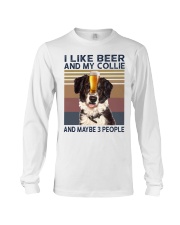 I LIKE BEER AND COLLIE Long Sleeve Tee thumbnail