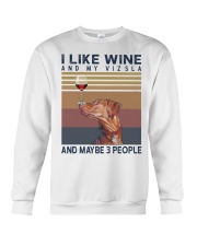 Wine and Vizsla Crewneck Sweatshirt thumbnail