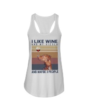 Wine and Vizsla Ladies Flowy Tank thumbnail