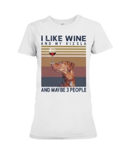 Wine and Vizsla Premium Fit Ladies Tee thumbnail