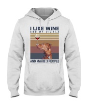 Wine and Vizsla Hooded Sweatshirt thumbnail