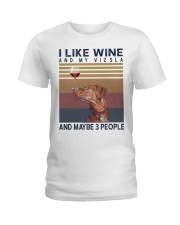 Wine and Vizsla Ladies T-Shirt thumbnail