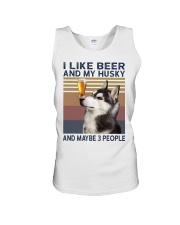 Beer and husky Unisex Tank thumbnail