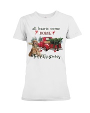 Golden Retriever Christmas Premium Fit Ladies Tee thumbnail