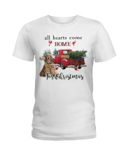 Golden Retriever Christmas Ladies T-Shirt thumbnail