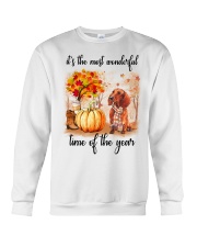 Dachshunds love fall Crewneck Sweatshirt thumbnail