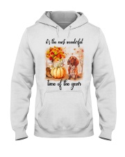Dachshunds love fall Hooded Sweatshirt thumbnail