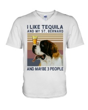 Tequila and Saint Bernard V-Neck T-Shirt thumbnail