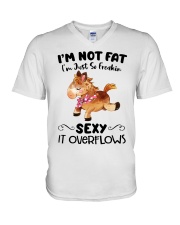 I m not fat sexy-Horse V-Neck T-Shirt thumbnail