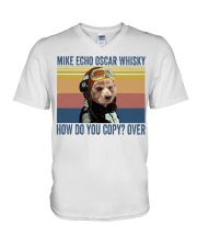 American Cocker Spaniel Mike Echo V-Neck T-Shirt thumbnail
