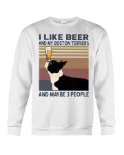 I like beer and my Boston Terriers Crewneck Sweatshirt thumbnail