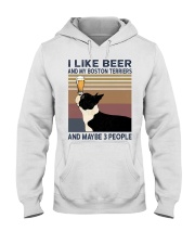 I like beer and my Boston Terriers Hooded Sweatshirt thumbnail