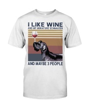 Wine and Miniature Schnauzer Premium Fit Mens Tee thumbnail