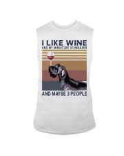 Wine and Miniature Schnauzer Sleeveless Tee thumbnail