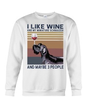 Wine and Miniature Schnauzer Crewneck Sweatshirt thumbnail
