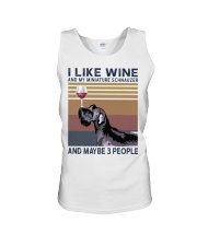 Wine and Miniature Schnauzer Unisex Tank thumbnail