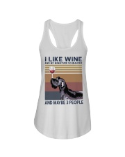 Wine and Miniature Schnauzer Ladies Flowy Tank thumbnail