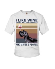 Wine and Miniature Schnauzer Youth T-Shirt thumbnail
