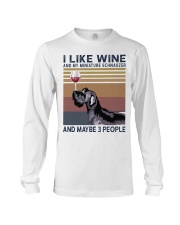 Wine and Miniature Schnauzer Long Sleeve Tee thumbnail