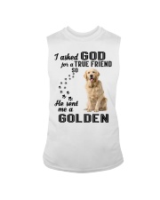 Golden Retriever Asked God Sleeveless Tee thumbnail