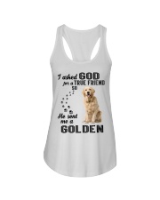 Golden Retriever Asked God Ladies Flowy Tank thumbnail
