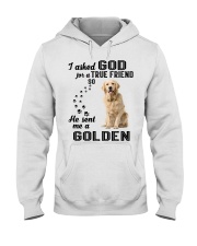 Golden Retriever Asked God Hooded Sweatshirt tile