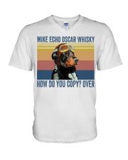 Doberman Pinscher Mike Echo V-Neck T-Shirt thumbnail