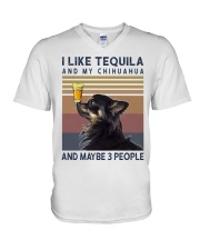 Tequila and Chihuahua kp V-Neck T-Shirt thumbnail
