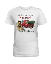 St Bernard Christmas Ladies T-Shirt thumbnail