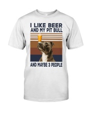 Beer and Pitbulls Classic T-Shirt front