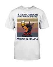 Bourbon and Doberman Pinscher Classic T-Shirt front