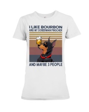 Bourbon and Doberman Pinscher Premium Fit Ladies Tee thumbnail