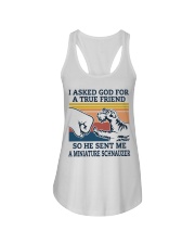 true friend a Miniature Schnauzer Ladies Flowy Tank thumbnail