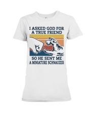 true friend a Miniature Schnauzer Premium Fit Ladies Tee thumbnail
