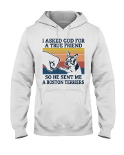 true friend Boston Terriers Hooded Sweatshirt front