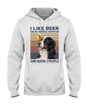 Beer and bernese mountain Hooded Sweatshirt thumbnail
