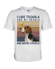 Tequila and Beagle kp V-Neck T-Shirt thumbnail